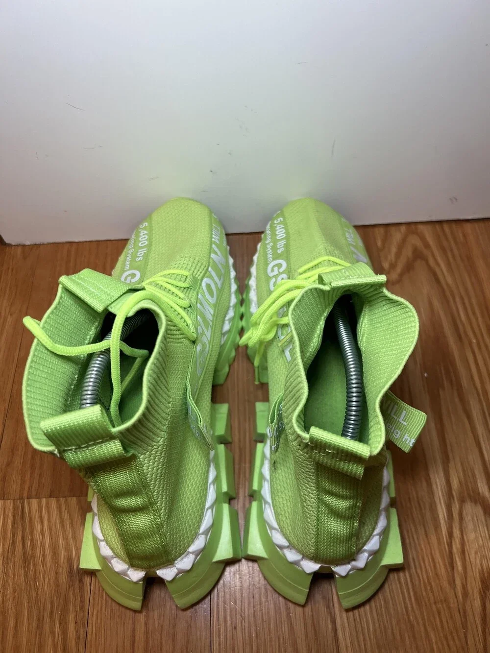 GSLMOLN High Top Shoes Mens Size 12 Green Mesh Sock Sneaker Athletic Casual